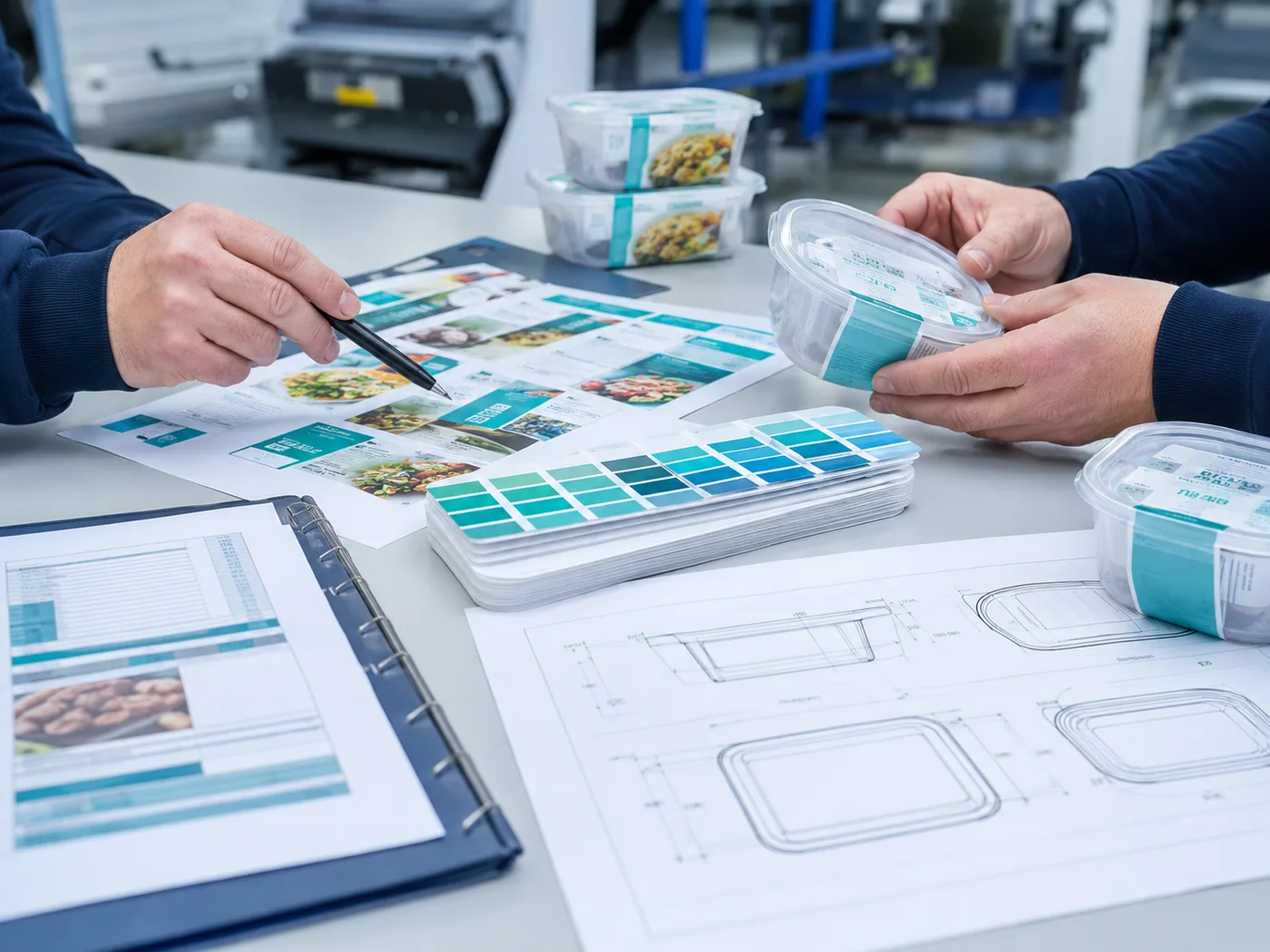Revisión técnica de un proyecto de envase alimentario con etiquetas IML